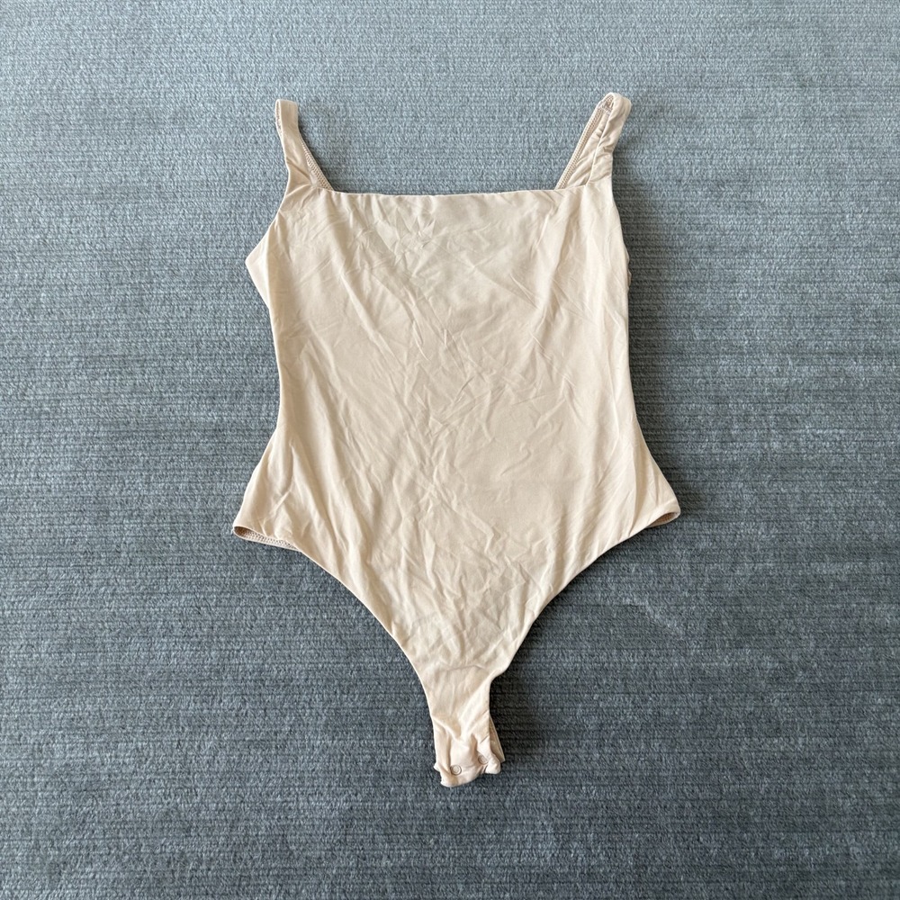 Skims‎ Sculpting Modern Tank Bodysuit Womens M Squareneck Stretch Thong Smooth